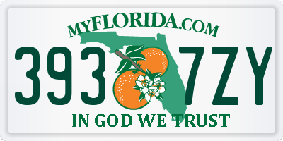 FL license plate 3937ZY