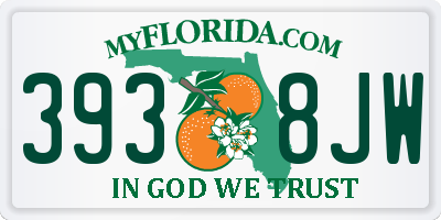 FL license plate 3938JW