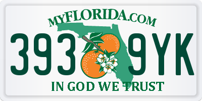 FL license plate 3939YK