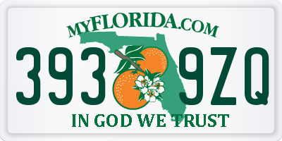 FL license plate 3939ZQ