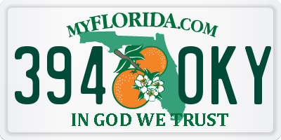 FL license plate 3940KY