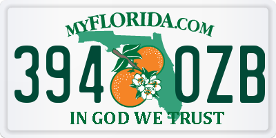 FL license plate 3940ZB