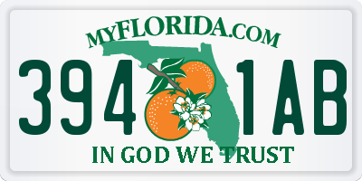 FL license plate 3941AB