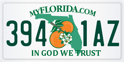 FL license plate 3941AZ