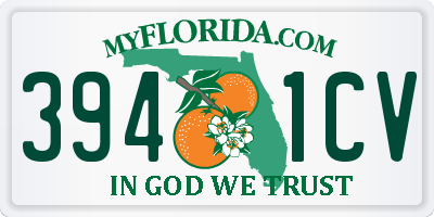 FL license plate 3941CV