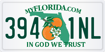FL license plate 3941NL