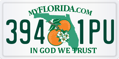 FL license plate 3941PU
