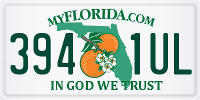 FL license plate 3941UL