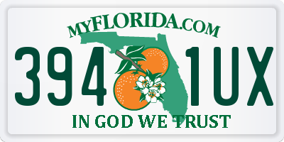 FL license plate 3941UX