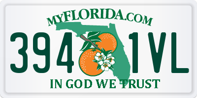 FL license plate 3941VL
