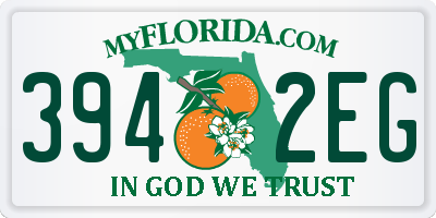 FL license plate 3942EG