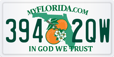 FL license plate 3942QW
