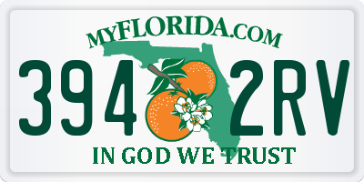 FL license plate 3942RV