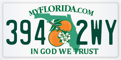 FL license plate 3942WY