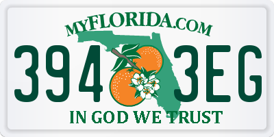 FL license plate 3943EG