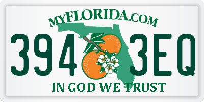 FL license plate 3943EQ