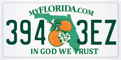 FL license plate 3943EZ