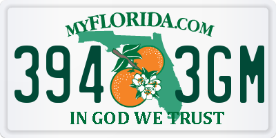 FL license plate 3943GM