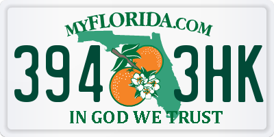 FL license plate 3943HK