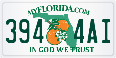 FL license plate 3944AI