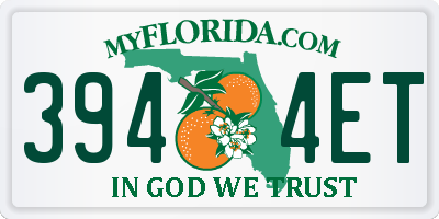 FL license plate 3944ET