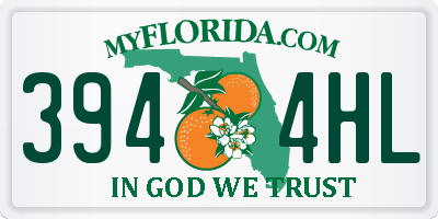 FL license plate 3944HL