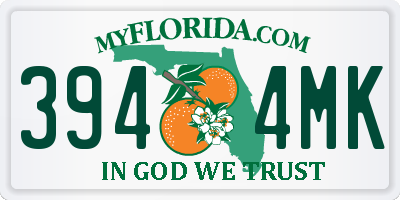 FL license plate 3944MK