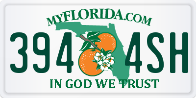 FL license plate 3944SH