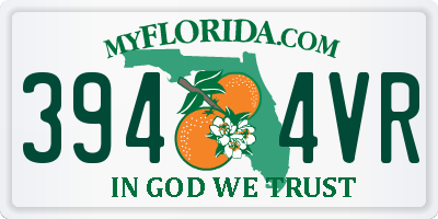 FL license plate 3944VR