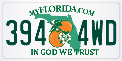 FL license plate 3944WD