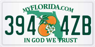 FL license plate 3944ZB