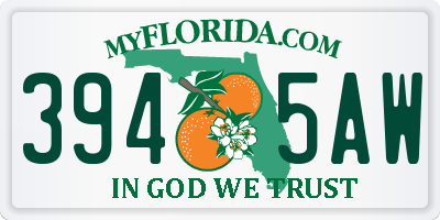 FL license plate 3945AW