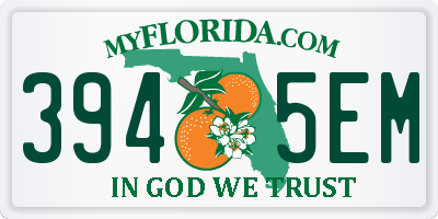 FL license plate 3945EM