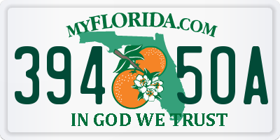 FL license plate 3945OA