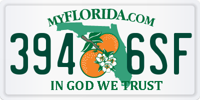 FL license plate 3946SF