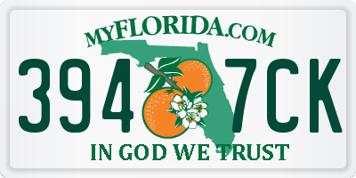 FL license plate 3947CK