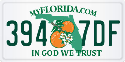 FL license plate 3947DF