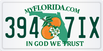 FL license plate 3947IX