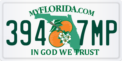 FL license plate 3947MP