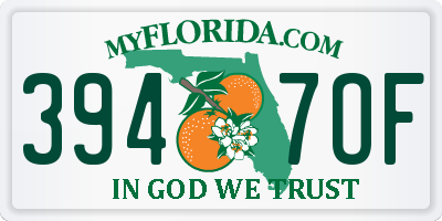 FL license plate 3947OF