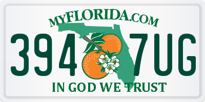 FL license plate 3947UG