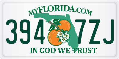 FL license plate 3947ZJ