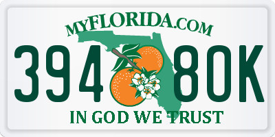 FL license plate 3948OK