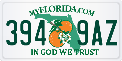 FL license plate 3949AZ