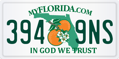 FL license plate 3949NS