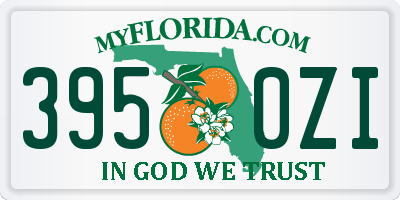 FL license plate 3950ZI