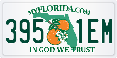 FL license plate 3951EM