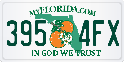 FL license plate 3954FX