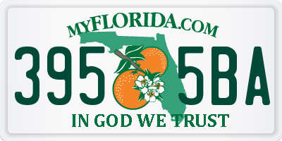 FL license plate 3955BA