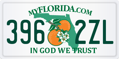 FL license plate 3962ZL
